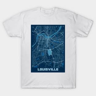 Louisville - Kentucky Peace City Map T-Shirt